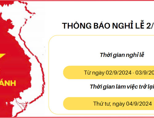 THÔNG BÁO NGHỈ LỄ QUỐC KHÁNH 02/9/2024